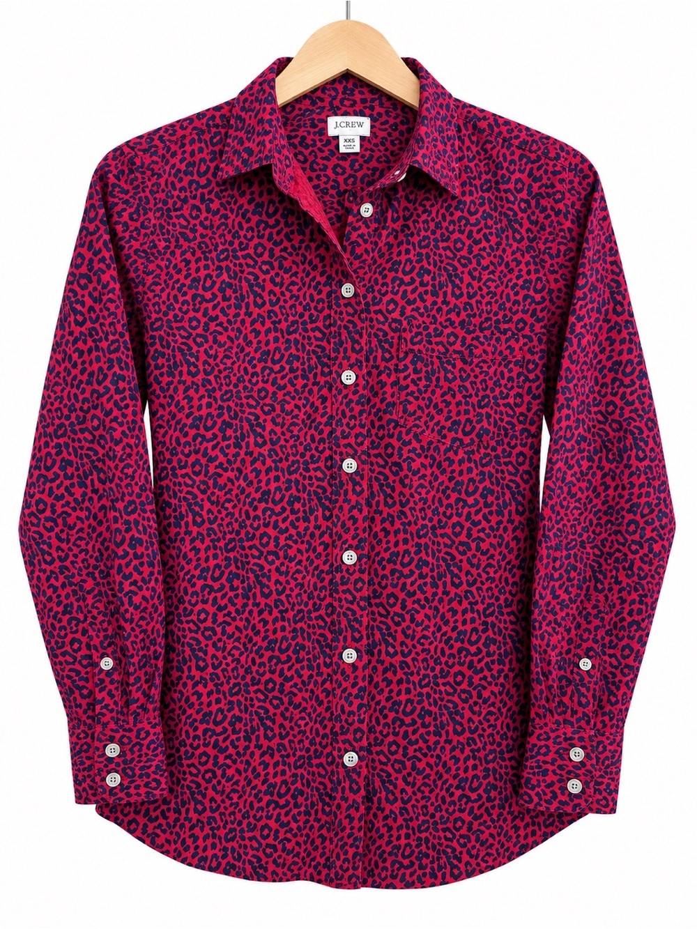 J.Crew XXS Leopard Print Button-Up Shirt